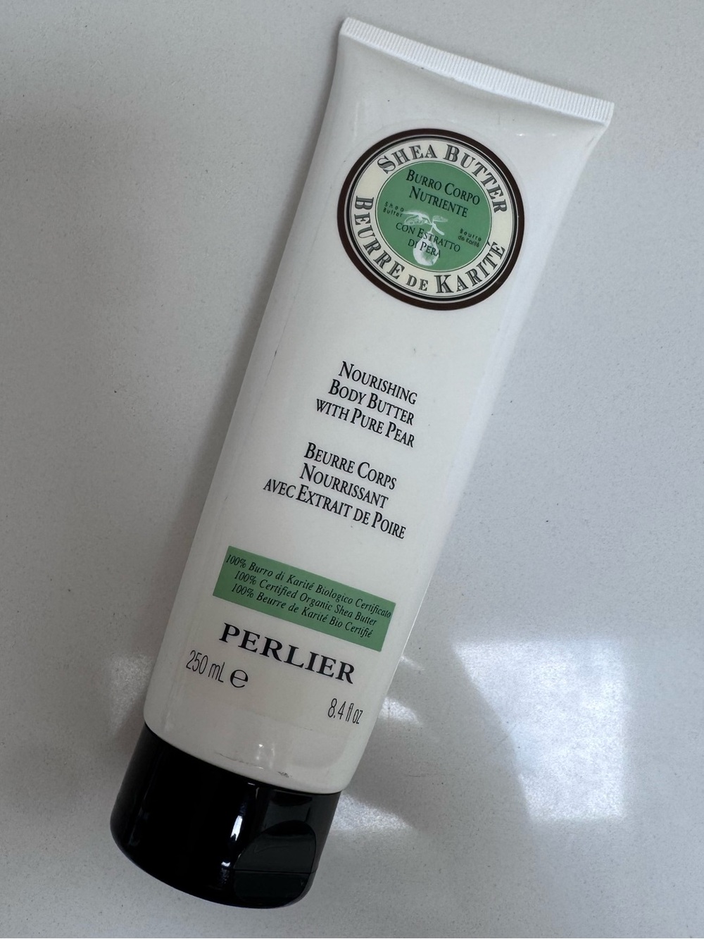 Perlier Shea Butter Nourishing Body Butter with Pure Pear - White